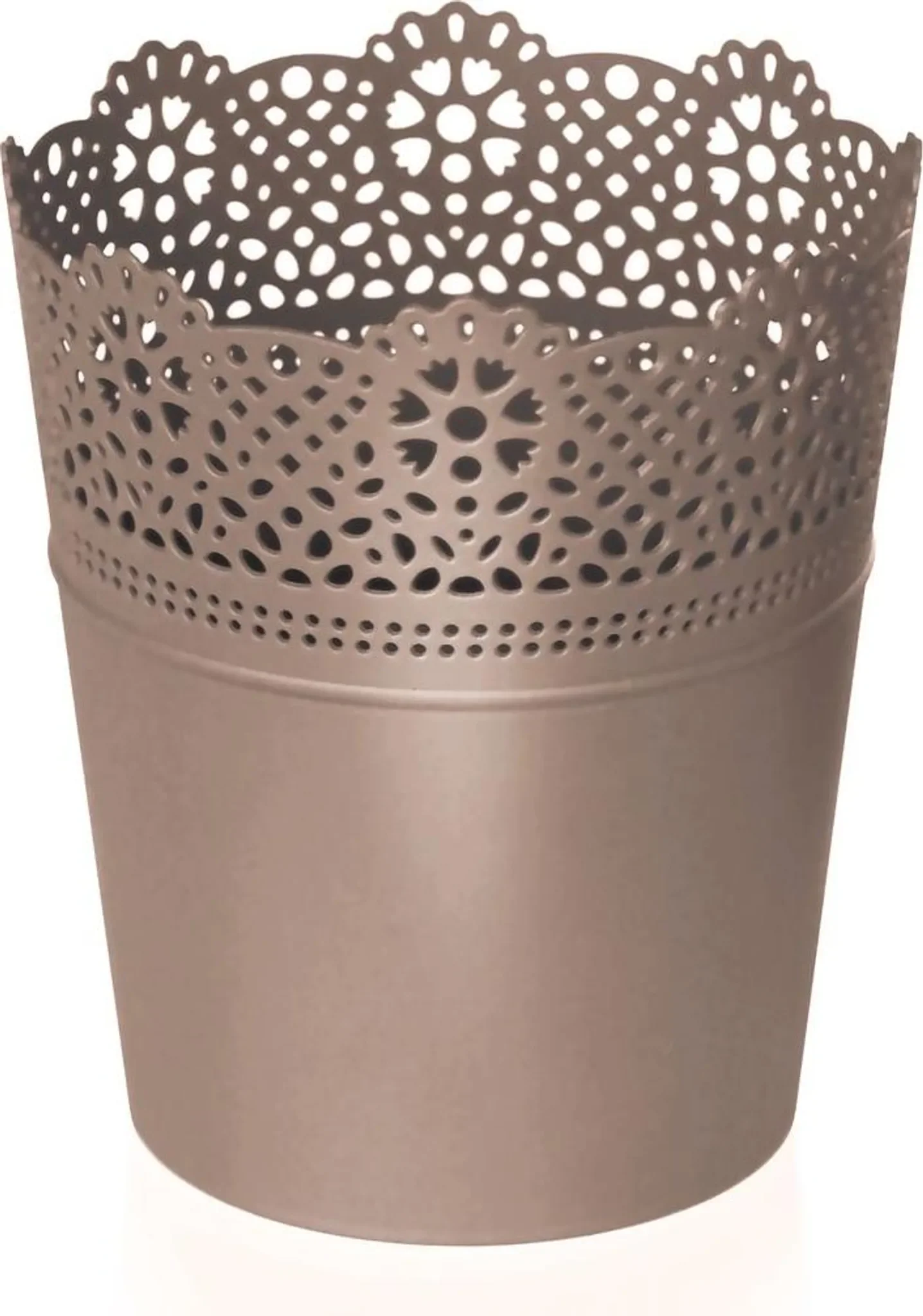 Prosperplast Blumentopf „Lace“ mit Mocca-Spitze – Ø 15,9 cm