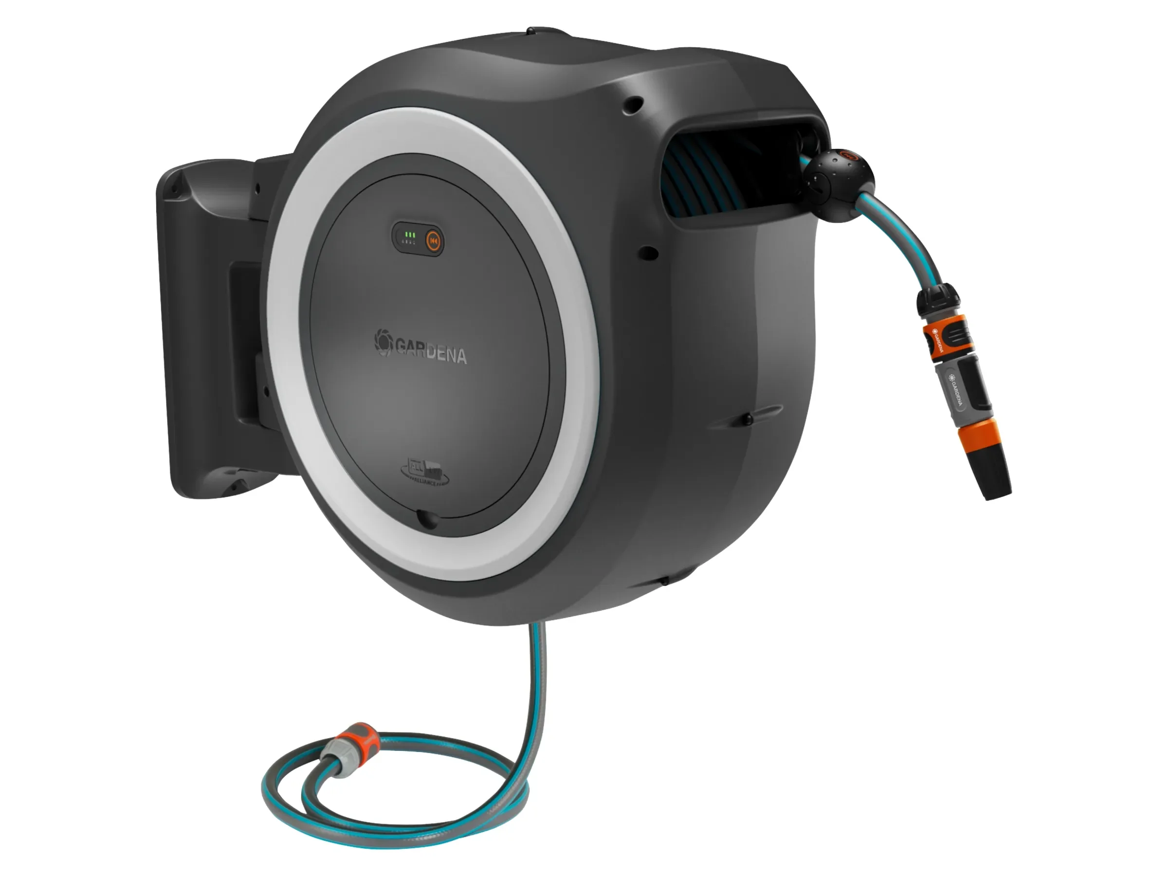 Gardena PowerRoll XXL 18V Wand Schlauchbox 40 m Power For All mit Akku