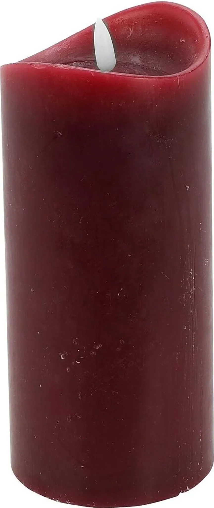 Koopman LED-Kerze „Echtwachseffekt“ – 20×9 cm, Dunkelrot