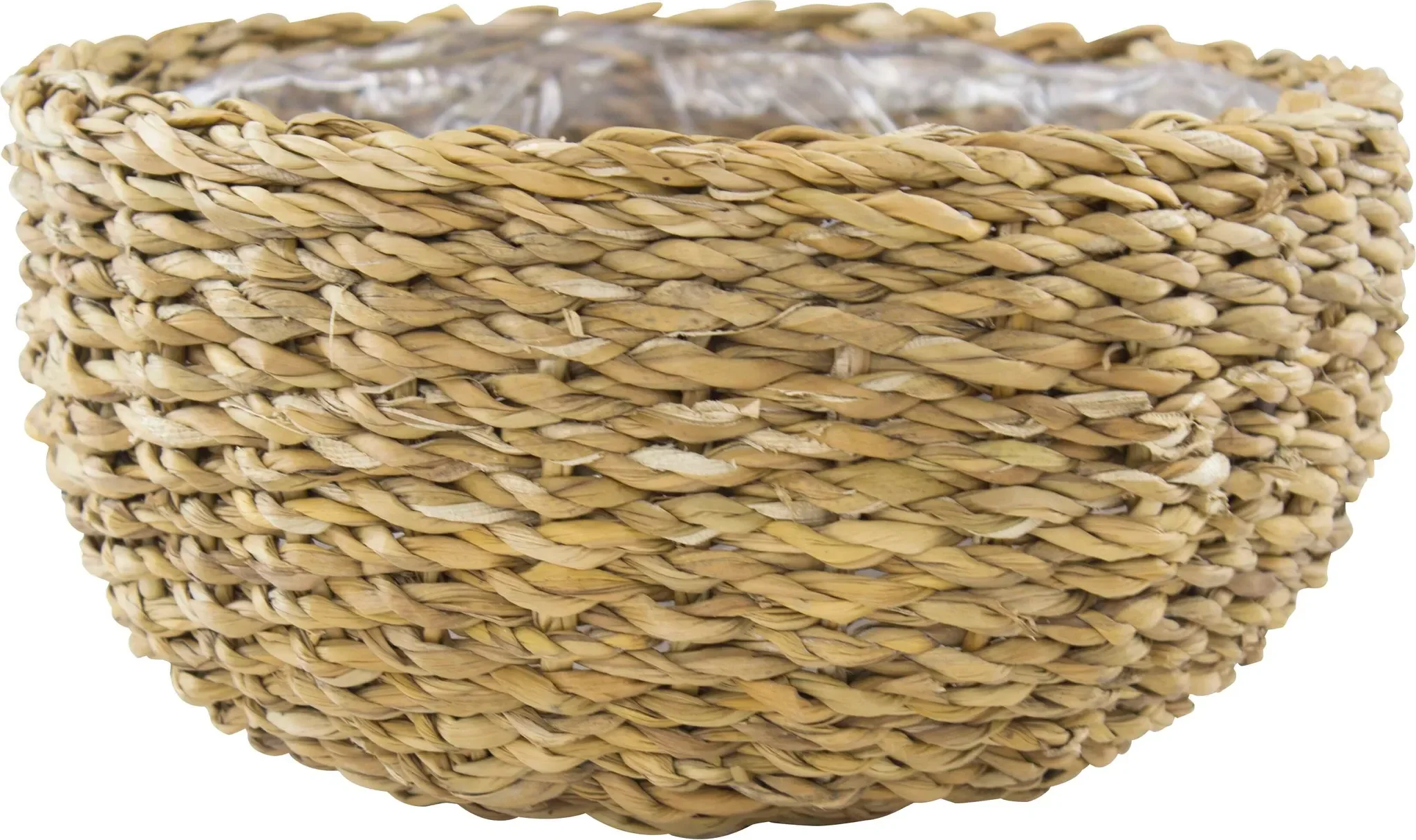 DARO DEKO – Seegras-Korb „A“ rund flach, Größe M, mit Einsatz