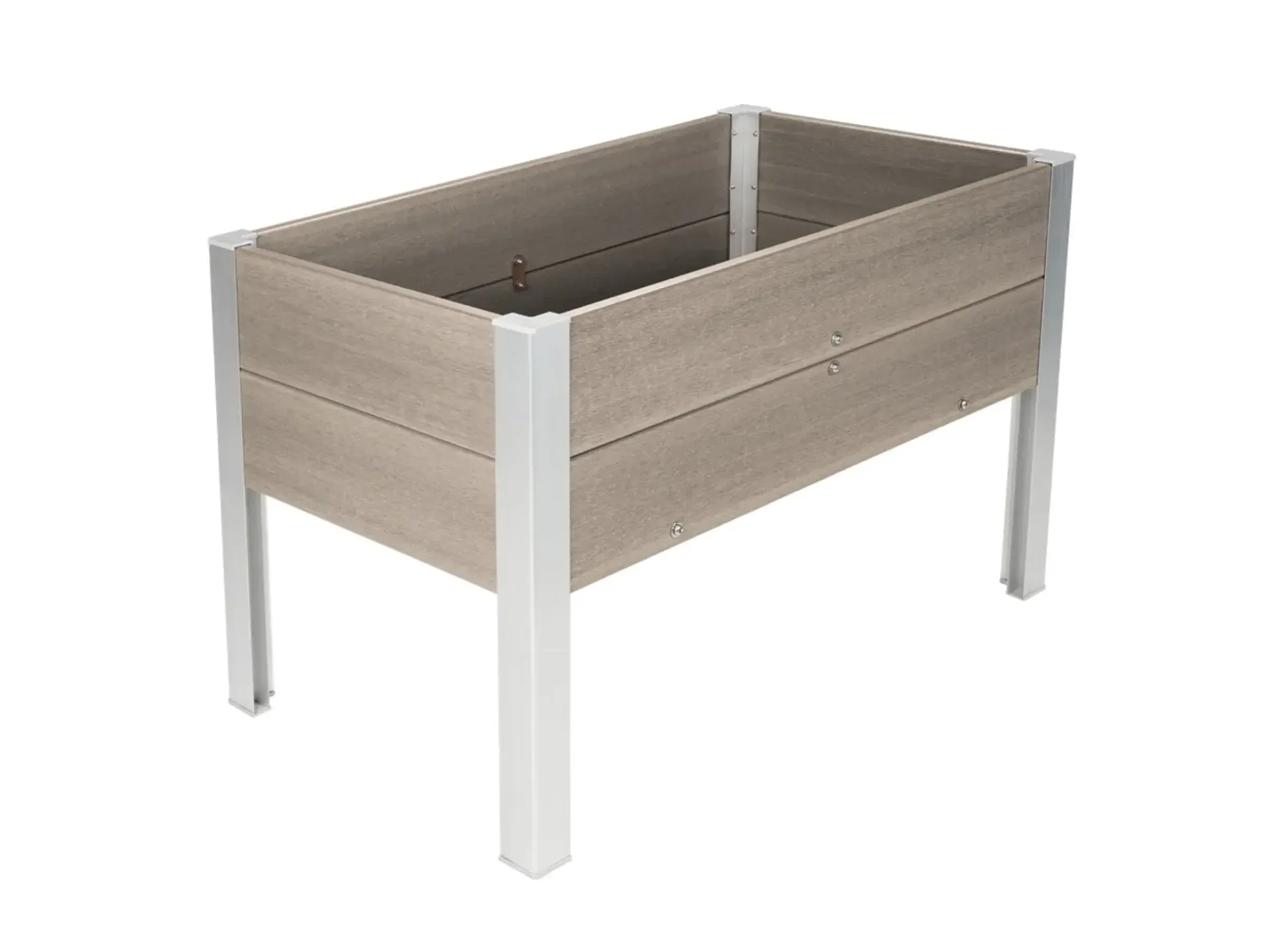 Dobar WPC Hochbeet Garten 91x50x60 cm silbergrau
