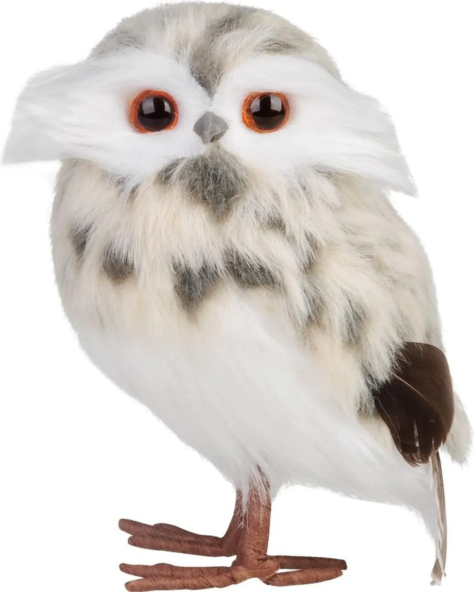 MagicHome Weihnachtsfigur „Eule“ – Creme, 7×9×15,5 cm