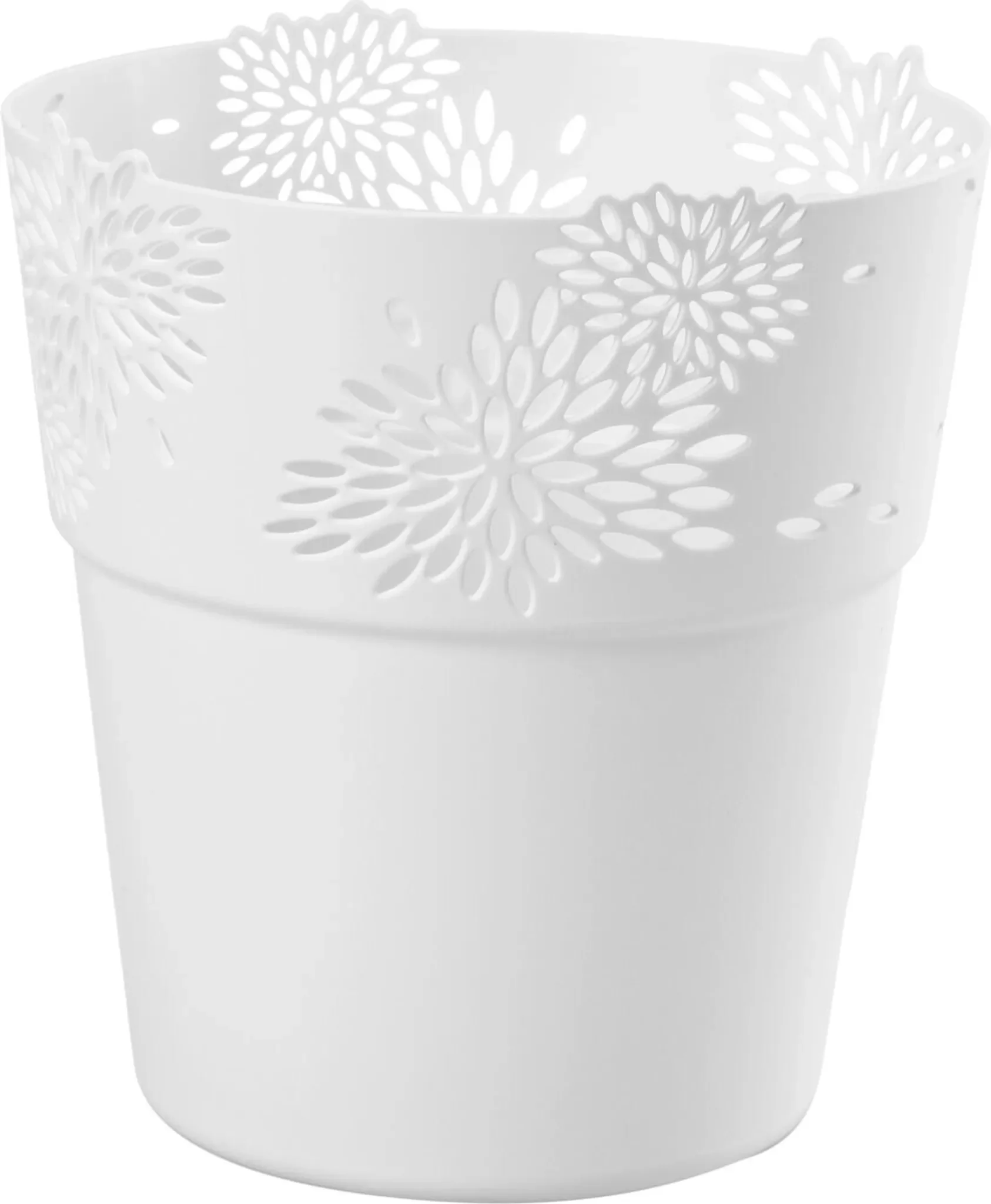 Galicja Blumentopf „Aster“ – Weiß, Ø 14,5 cm, durchbrochenes Design