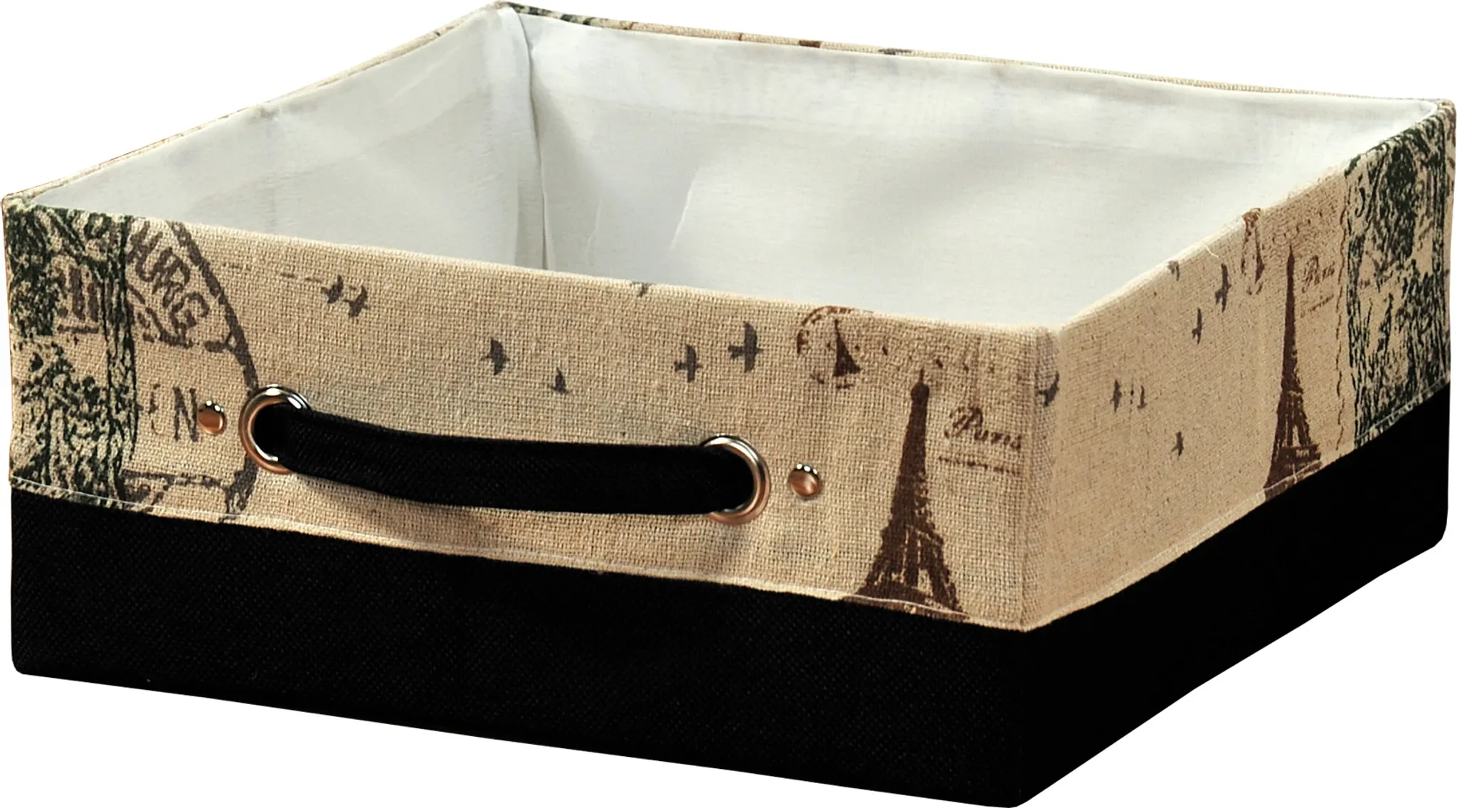 Kesper – Aufbewahrungskorb „Paris“, faltbar, textilbezogen
