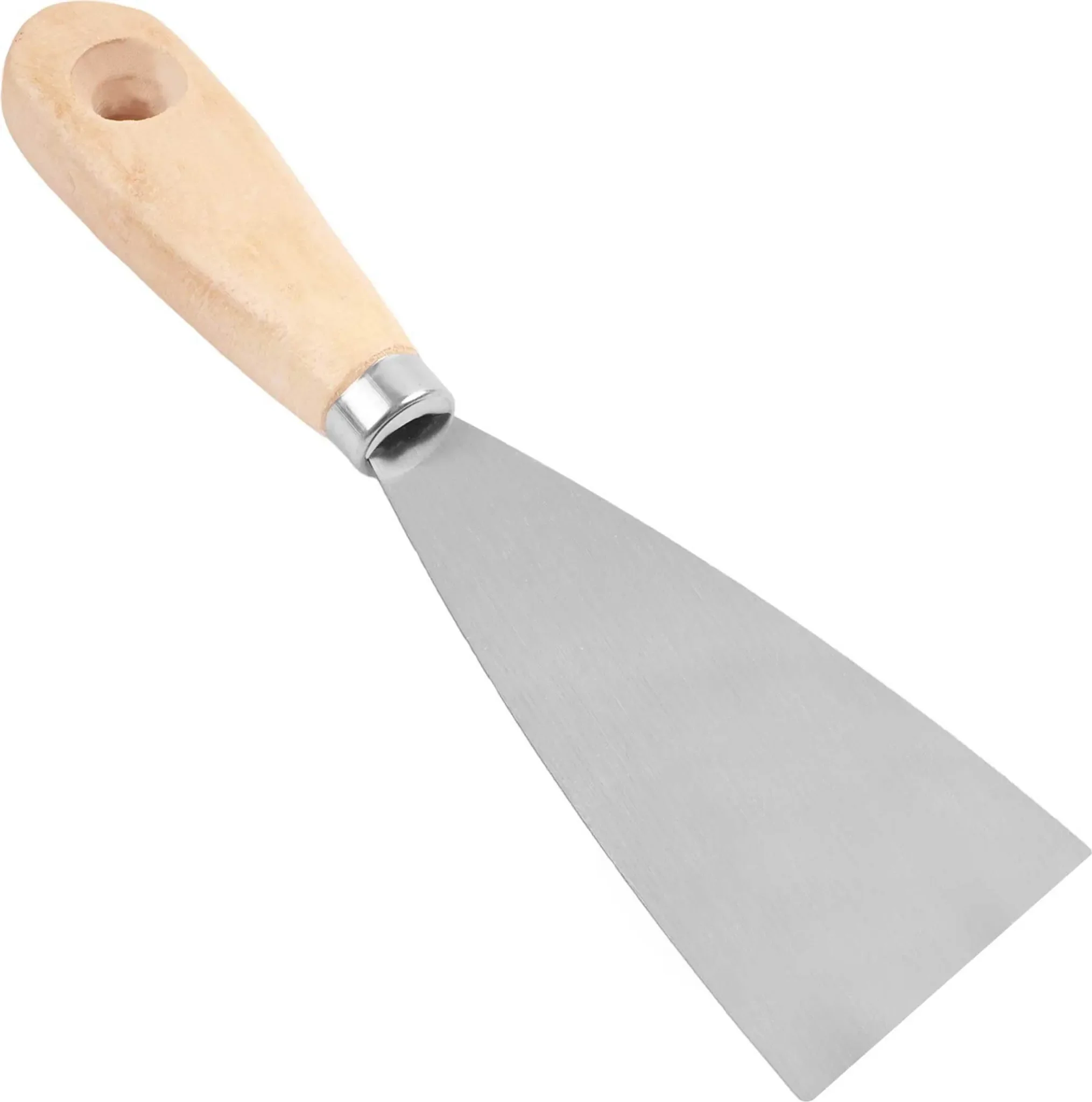 Bauster Flächenspachtel 50 mm – Edelstahl mit Holzgriff